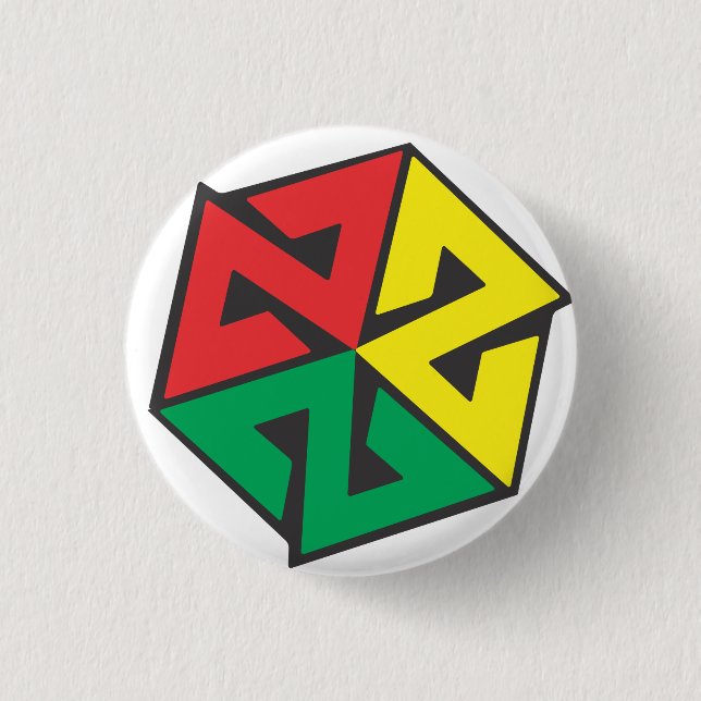 Badge Rond 2,50 Cm AVALON7 Inspiracon Rasta (Devant)