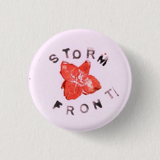 Badge Rond 2,50 Cm Avant rose de tempête (Devant)