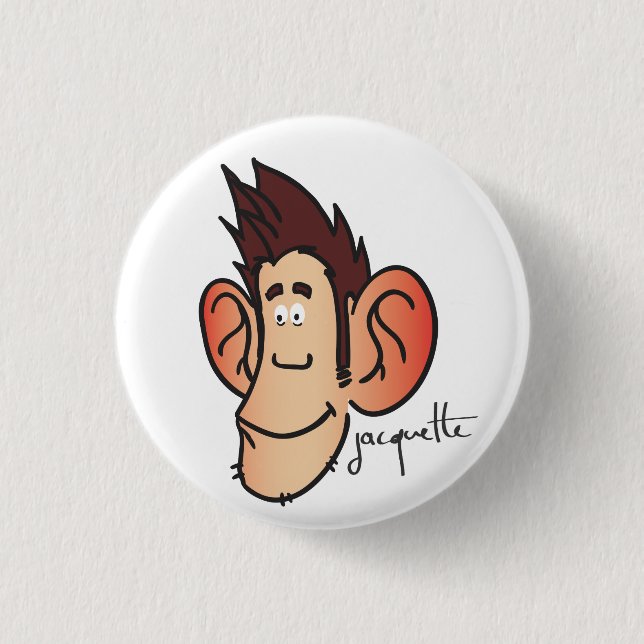Badge Rond 2,50 Cm avatar jacquette bien (Devant)