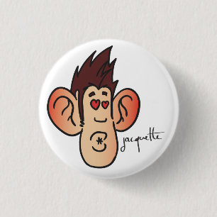 Badge Rond 2,50 Cm avatar jacquette bisou