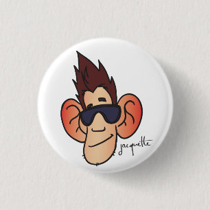 Badge Rond 2,50 Cm avatar jacquette bling bling