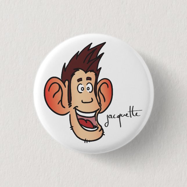 Badge Rond 2,50 Cm avatar jacquette fabuleux (Devant)