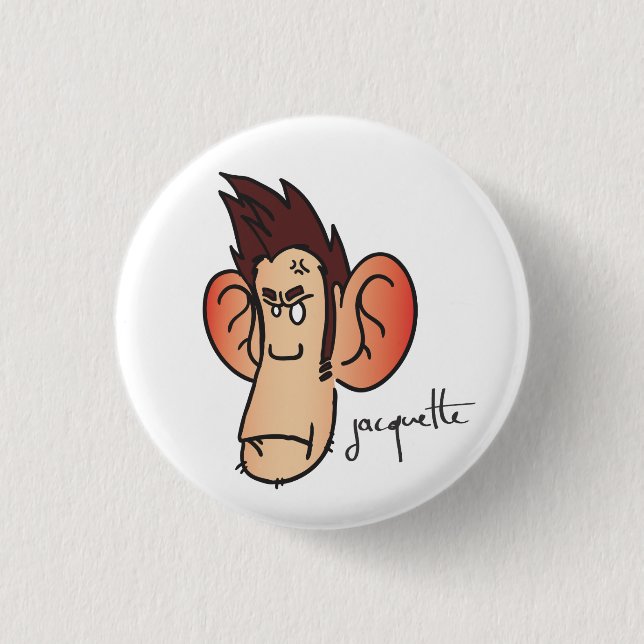 Badge Rond 2,50 Cm avatar jacquette rageux (Devant)