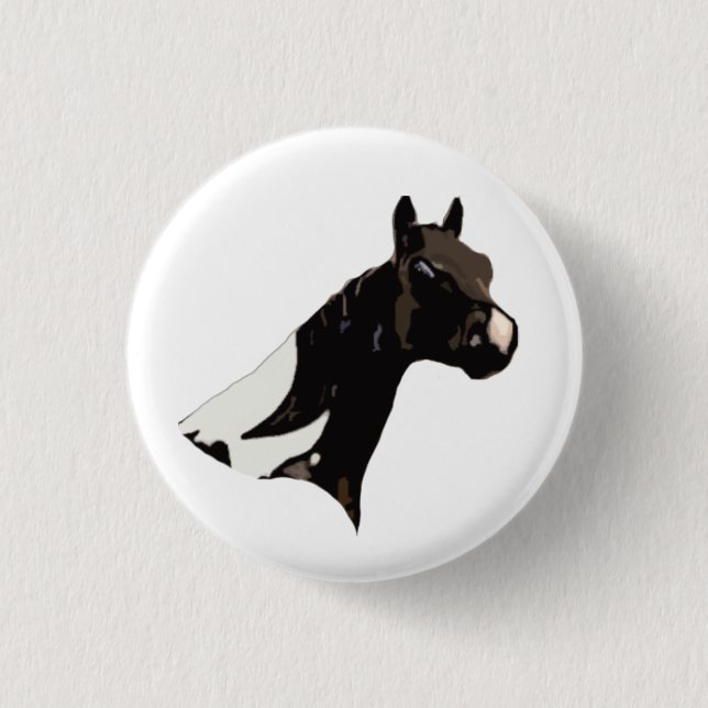 Badge Rond 2,50 Cm Aviateur le bouton courant de cheval (Devant)