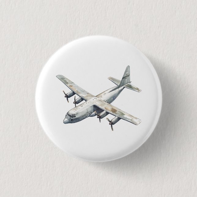 Badge Rond 2,50 Cm Avion (Devant)