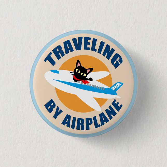 Badge Rond 2,50 Cm Avion (Devant)