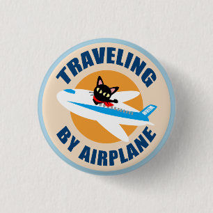 Badge Rond 2,50 Cm Avion