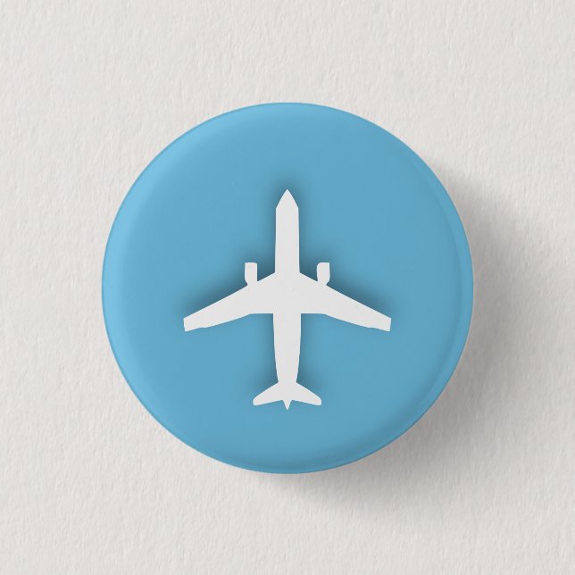 Badge Rond 2,50 Cm Avion (Devant)