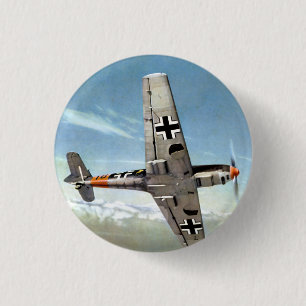 Badge Rond 2,50 Cm Avions du 2ÈME GUERRE MONDIALE ME-109 en vol