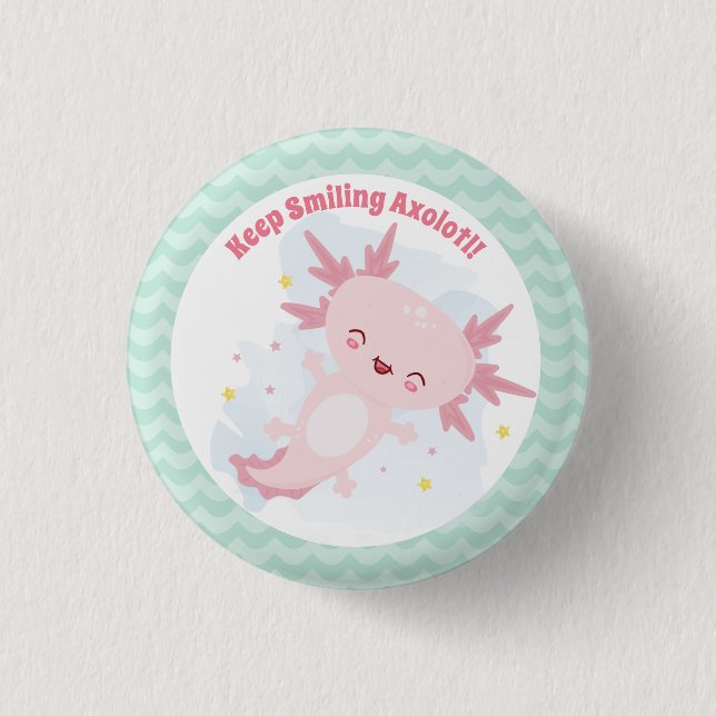 Badge Rond 2,50 Cm Axolotl (Devant)