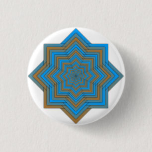 Badge Rond 2,50 Cm Azur et Étoile de l'Ember