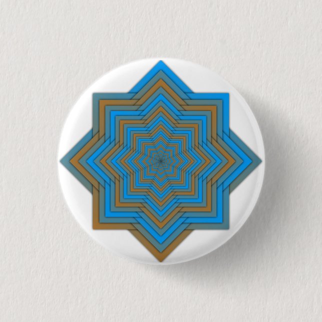 Badge Rond 2,50 Cm Azur et Étoile de l'Ember (Devant)