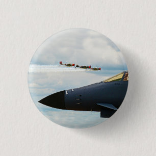 Badge Rond 2,50 Cm B-1 Bombardement et chasseurs 2ÈME GUERRE MONDIALE
