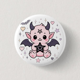 Badge Rond 2,50 Cm Baby Devil - Kawaii Pastel Goth Demon