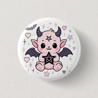 Badge Rond 2,50 Cm Baby Devil - Kawaii Pastel Goth Demon