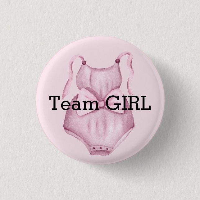 Badge Rond 2,50 Cm Baby Genre révéler équipe fille (Devant)