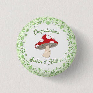 Badge Rond 2,50 Cm Baby shower champignon