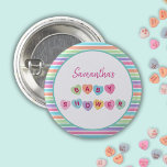 Badge Rond 2,50 Cm Baby shower de bonbons cardiaques<br><div class="desc">Illustration des coeurs de bonbons mignons,  une collection de baby showers amoureux</div>