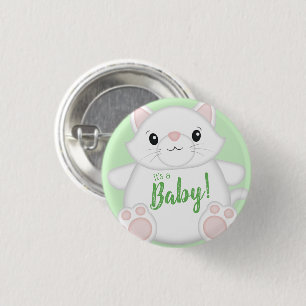 Badge Rond 2,50 Cm Baby shower de chat Kitty