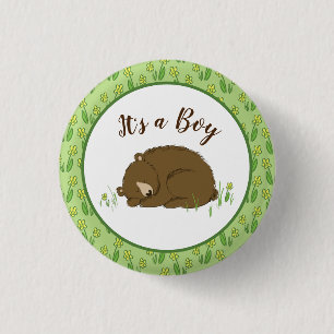 Badge Rond 2,50 Cm Baby shower de l'ours