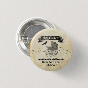 Badge Rond 2,50 Cm Baby shower d'Halloween vintage