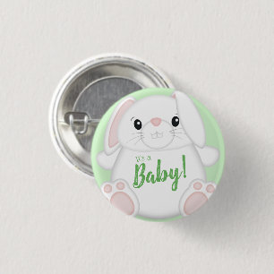 Badge Rond 2,50 Cm Baby shower lapin lapin