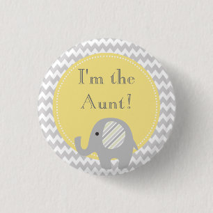 Badge Rond 2,50 Cm Baby shower neutre Je suis le Bouton de la famille