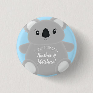 Badge Rond 2,50 Cm Baby shower Ours de Koala
