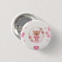 Baby Shower Ours en Peluche Rose