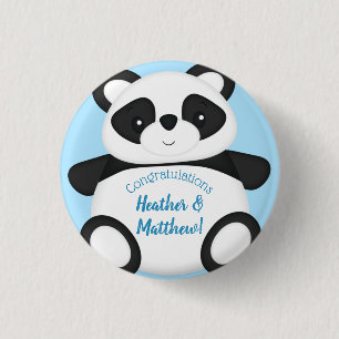 Badge Rond 2,50 Cm Baby shower Panda Bear