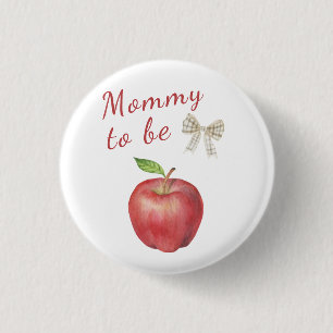 Badge Rond 2,50 Cm Baby shower pomme - Maman à venir