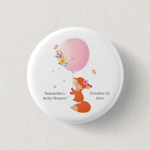 Badge Rond 2,50 Cm Baby shower rose floral