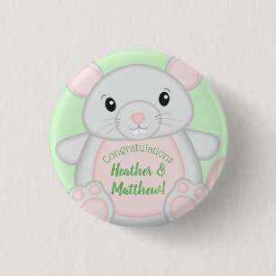 Badge Rond 2,50 Cm Baby shower souris