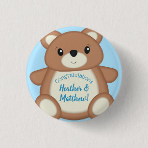 Badge Rond 2,50 Cm Baby shower Teddy Bear