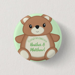 Badge Rond 2,50 Cm Baby shower Teddy Bear