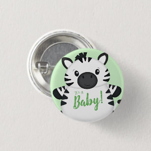 Badge Rond 2,50 Cm Baby shower Zebra