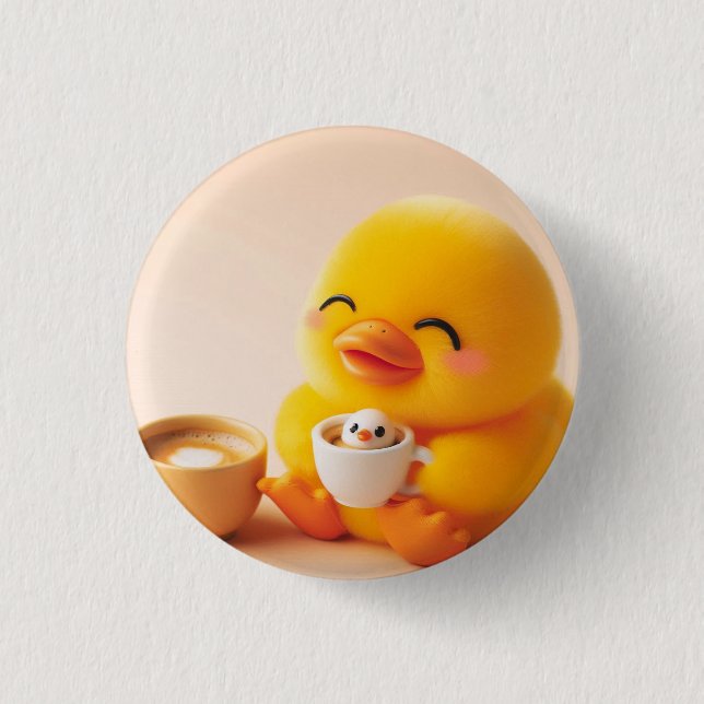 Badge Rond 2,50 Cm baby yellow duck (Devant)