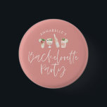 Badge Rond 2,50 Cm Bachelorette à script rose fille pour un cadeau<br><div class="desc">Bachelorette à script rose fille pour un cadeau</div>