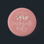 Badge Rond 2,50 Cm Bachelorette à script rose fille pour un cadeau<br><div class="desc">Bachelorette à script rose fille pour un cadeau</div>
