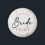 Badge Rond 2,50 Cm Bachelorette Fleur sauvage Peach<br><div class="desc">Le bouton Peach Fleur sauvage Bachelorette peut être customisé facilement.</div>