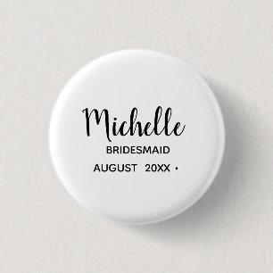 Badge Rond 2,50 Cm Bachelorette   Simple Étoffeuse De Script