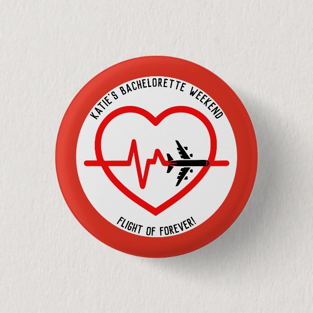 Badge Rond 2,50 Cm Bachelorette Week-end Fête Favoriser Personnalisé (Devant)