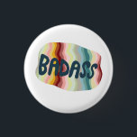 Badge Rond 2,50 Cm BADASS Colorful Fun Cool Handlettering<br><div class="desc">Decorate your outfit with this cool art button. Makes a great housewarming,  birthday or wedding gift! You can customize it and add text too. Check my shop for lots more colors and patterns! Let me know if you'd like something custom too.</div>