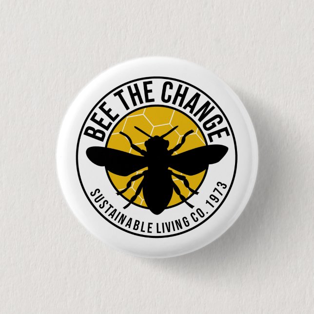 Badge Rond 2,50 Cm badge rond 'Bee The Change' de 3 cm (Devant)
