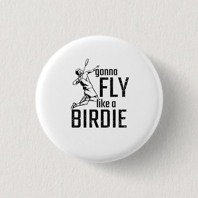Badge Rond 2,50 Cm Badminton (Devant)