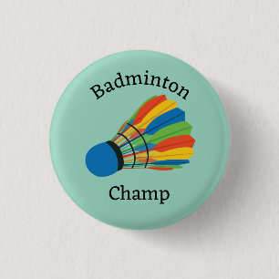 Badge Rond 2,50 Cm Badminton Design