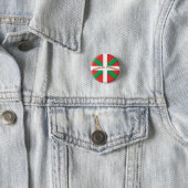 Badge Rond 2,50 Cm bagde drapeau pays basque (En situation)