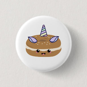 Badge Rond 2,50 Cm Bagel Unicorn Bagel Buddies