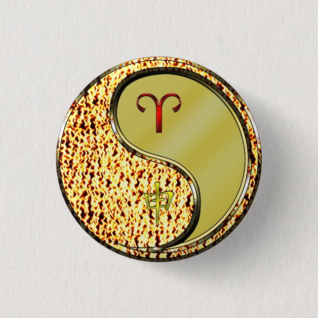 Badge Rond 2,50 Cm Baies et singe métallique (Devant)