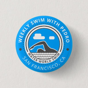 Badge Rond 2,50 Cm Bain avec le bouton de Pedro